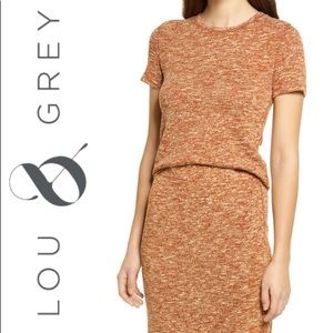 NWT Lou & Grey Autumn Marled Tee & Midi Skirt Set
